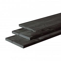 Douglas fijnbezaagde plank 2.2x20x300 cm, zwart gedompeld